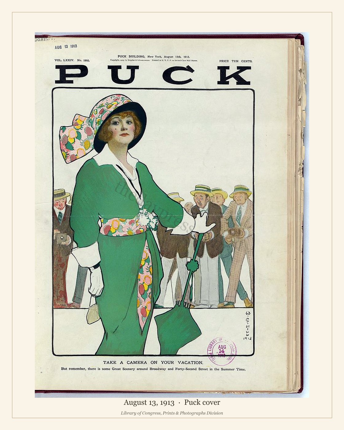 Puck cover — August 13, 1913 — watermarked preview