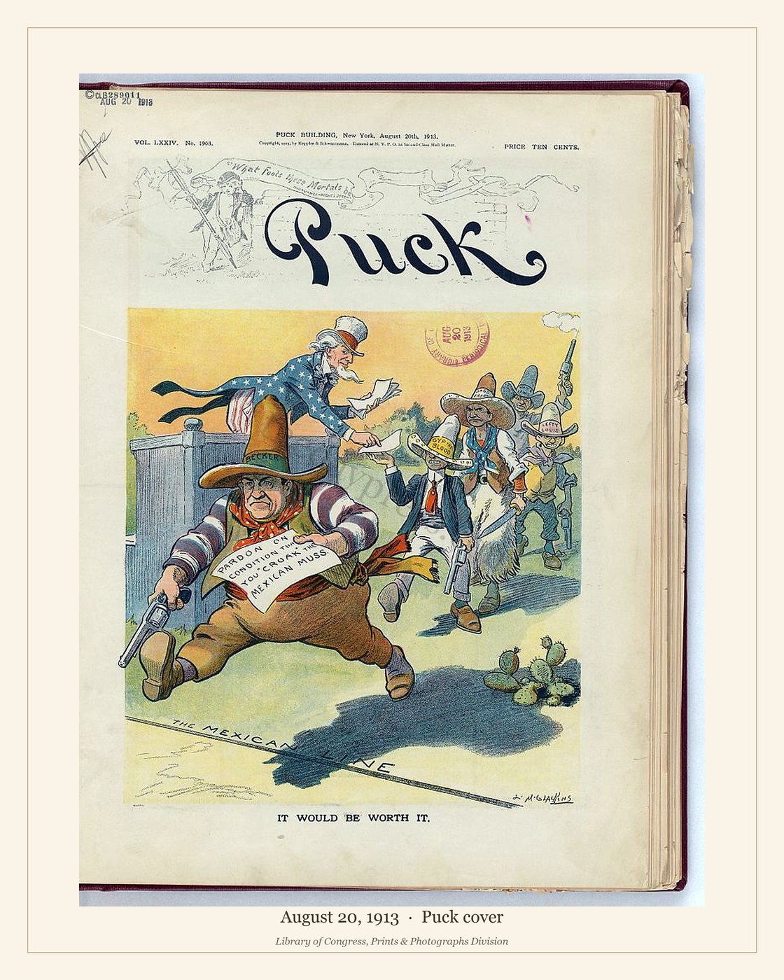 Puck cover — August 20, 1913 — watermarked preview