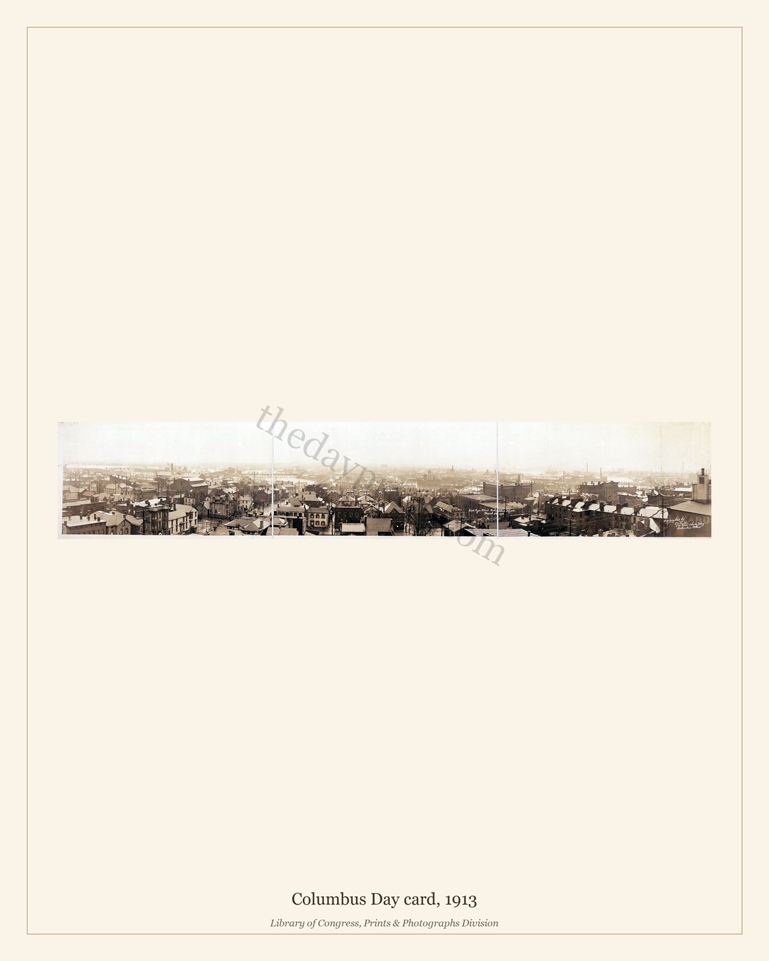 Columbus Day card, 1913 — watermarked preview
