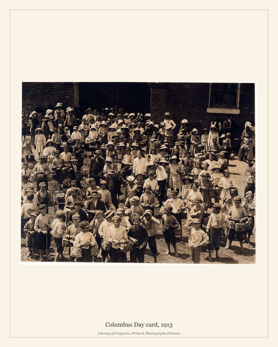Columbus Day card, 1913 — watermarked preview