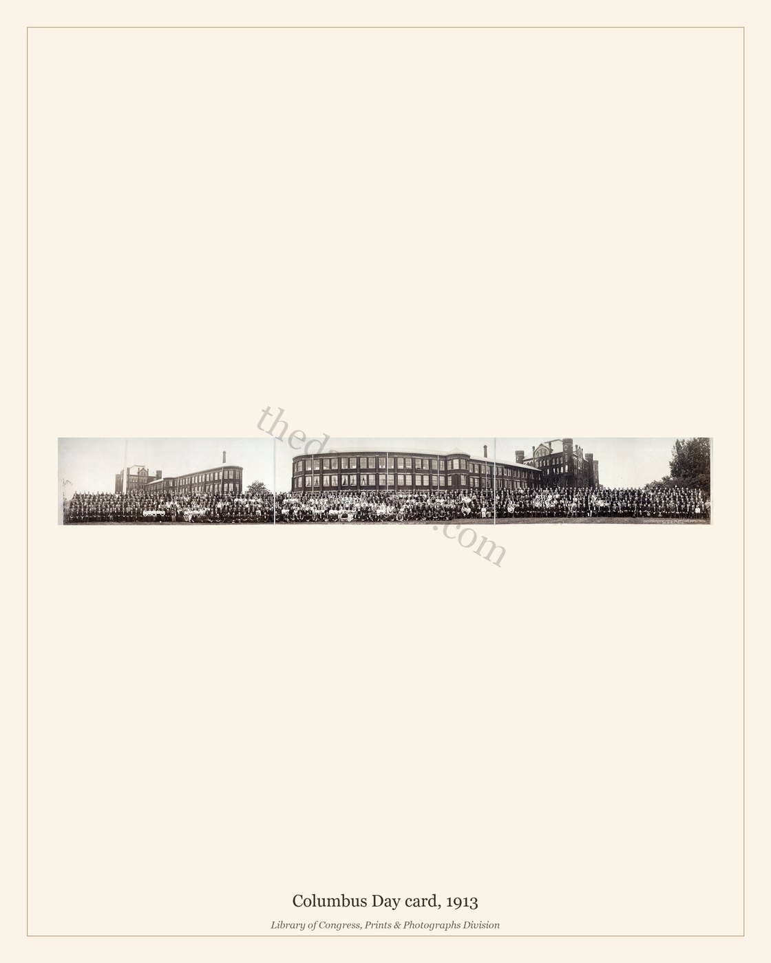 Columbus Day card, 1913 — watermarked preview