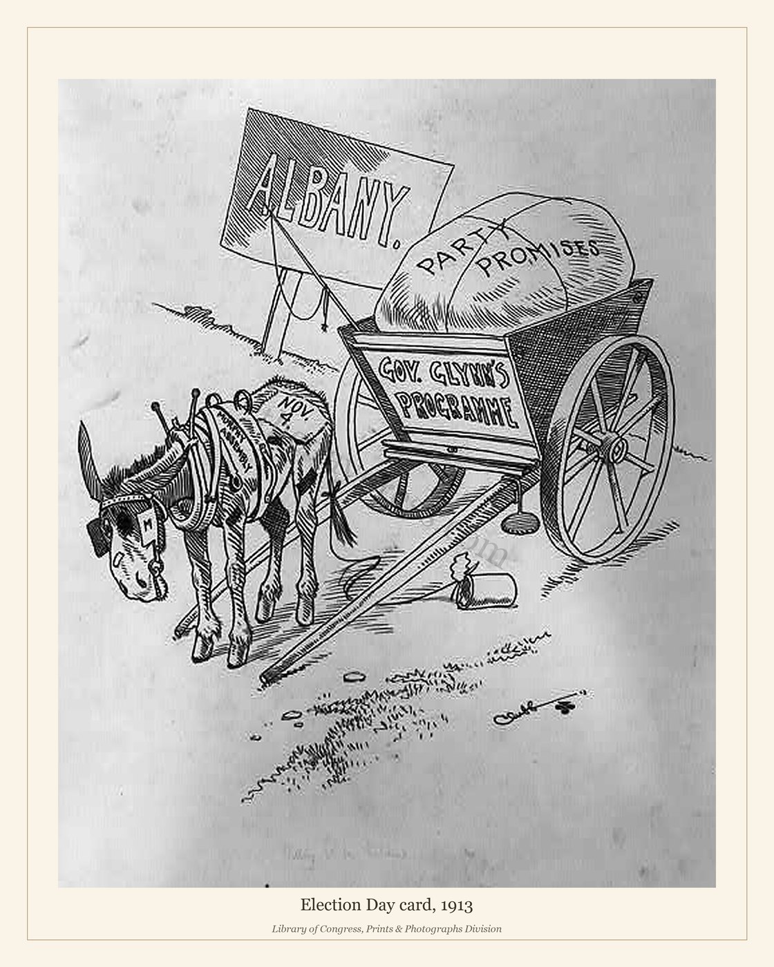 Election Day card, 1913 — watermarked preview