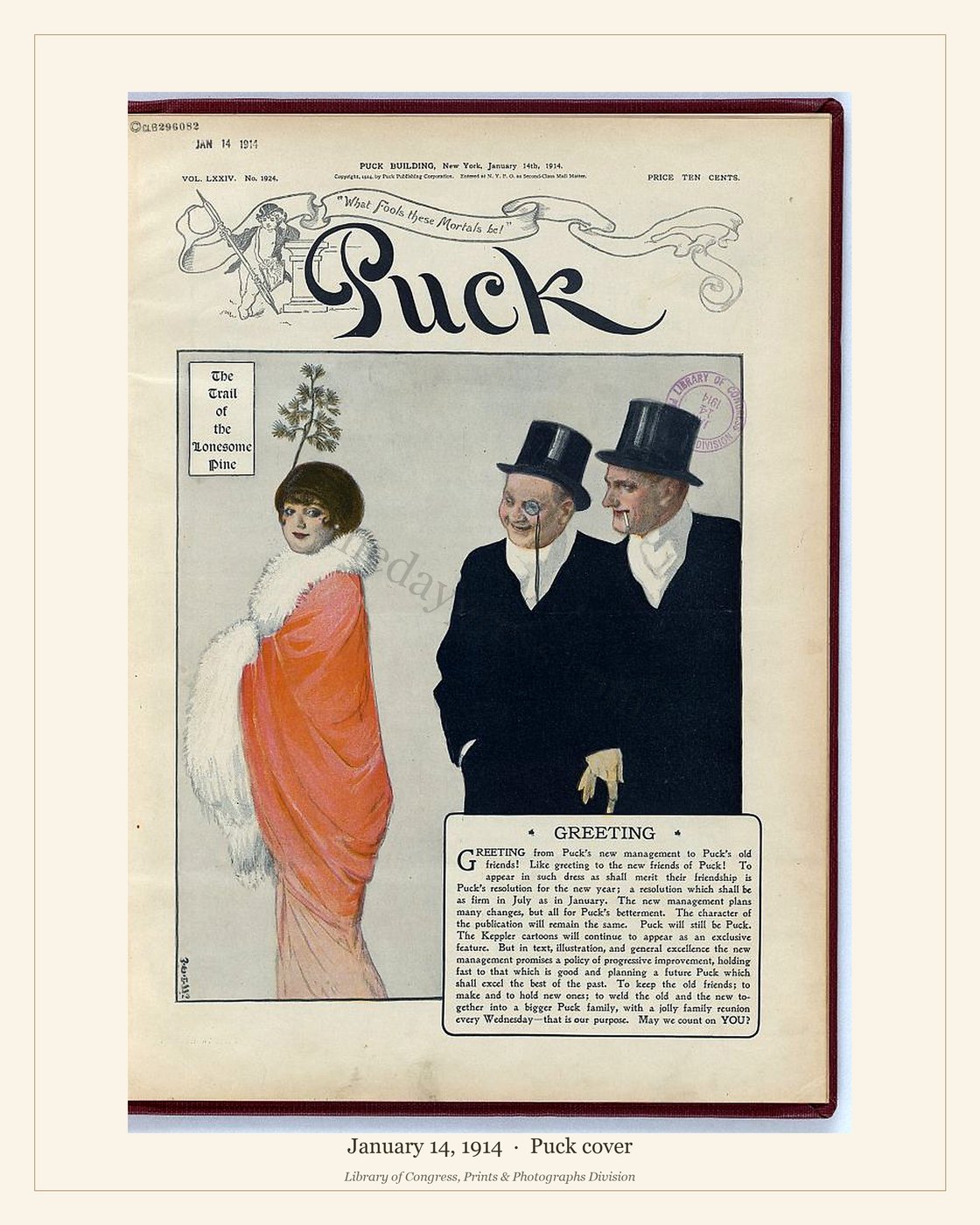 Puck cover — January 14, 1914 — watermarked preview