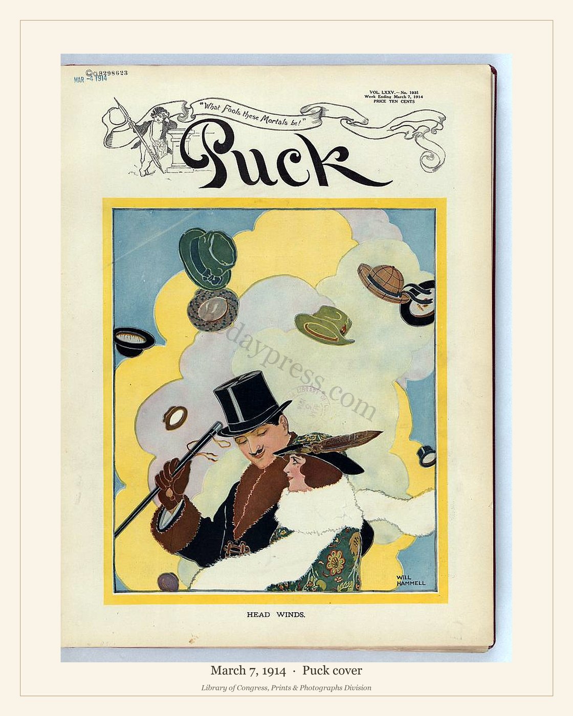 Puck cover — March 7, 1914 — watermarked preview