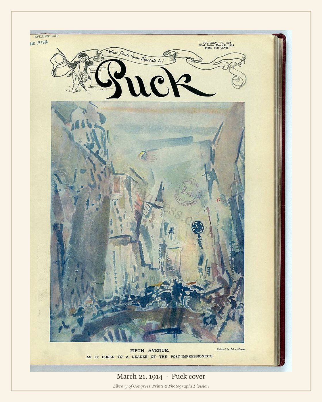 Puck cover — March 21, 1914 — watermarked preview