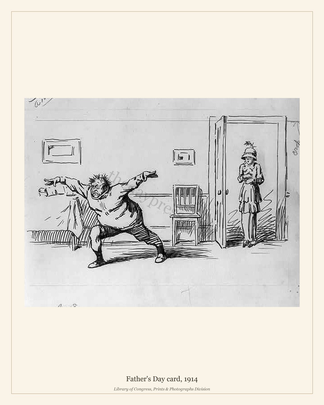 Father's Day card, 1914 — watermarked preview