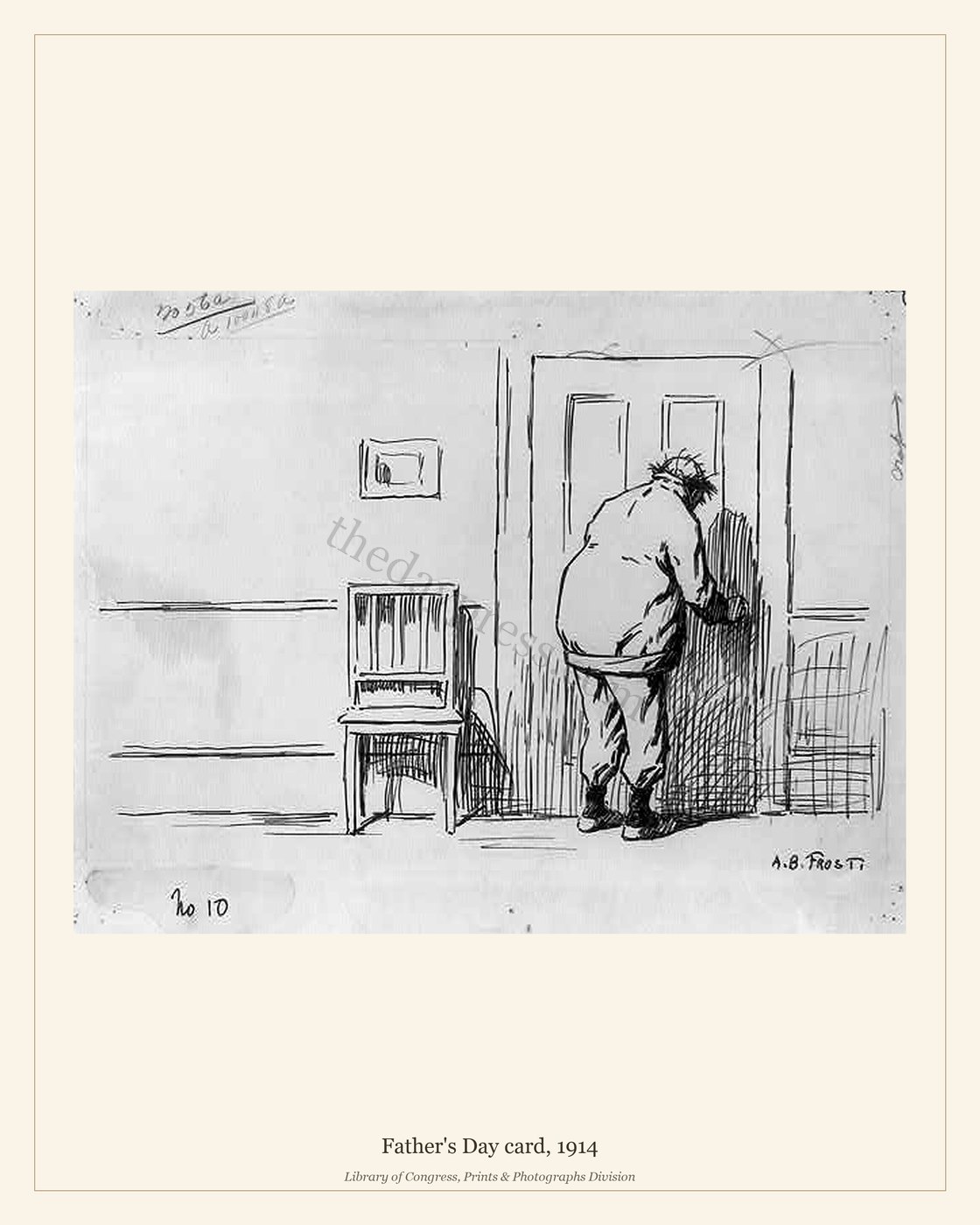 Father's Day card, 1914 — watermarked preview