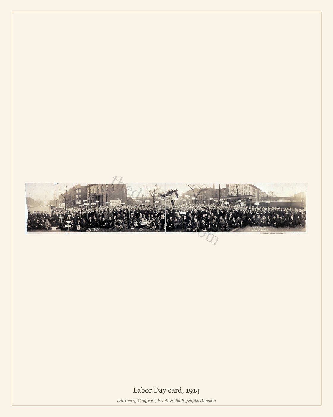 Labor Day card, 1914 — watermarked preview