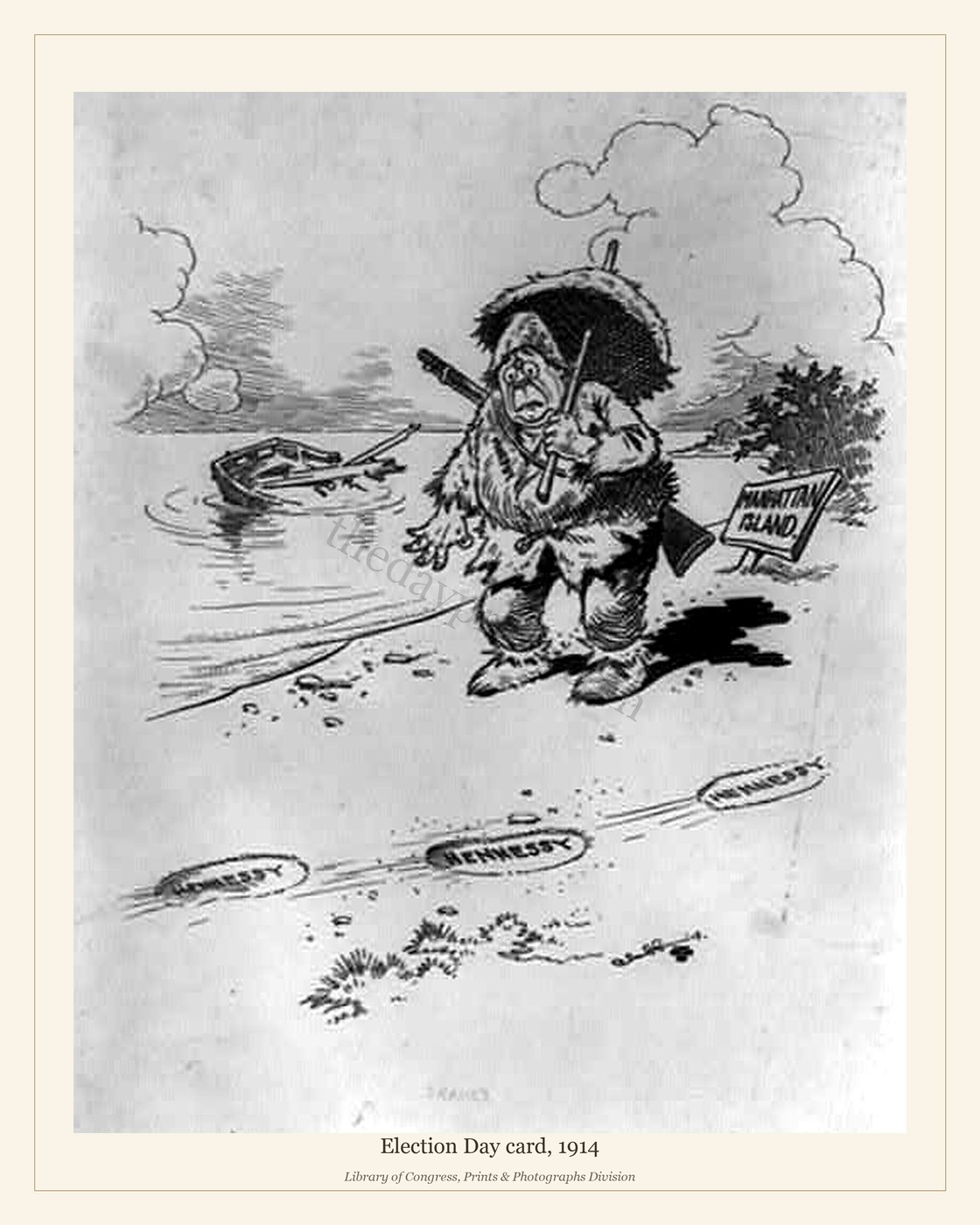 Election Day card, 1914 — watermarked preview