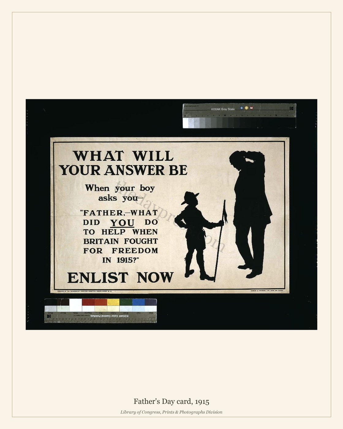 Father's Day card, 1915 — watermarked preview