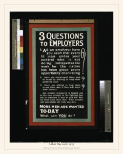 Labor Day card, 1915