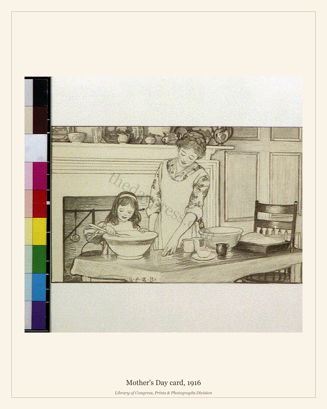 Mother's Day card, 1916 — watermarked preview