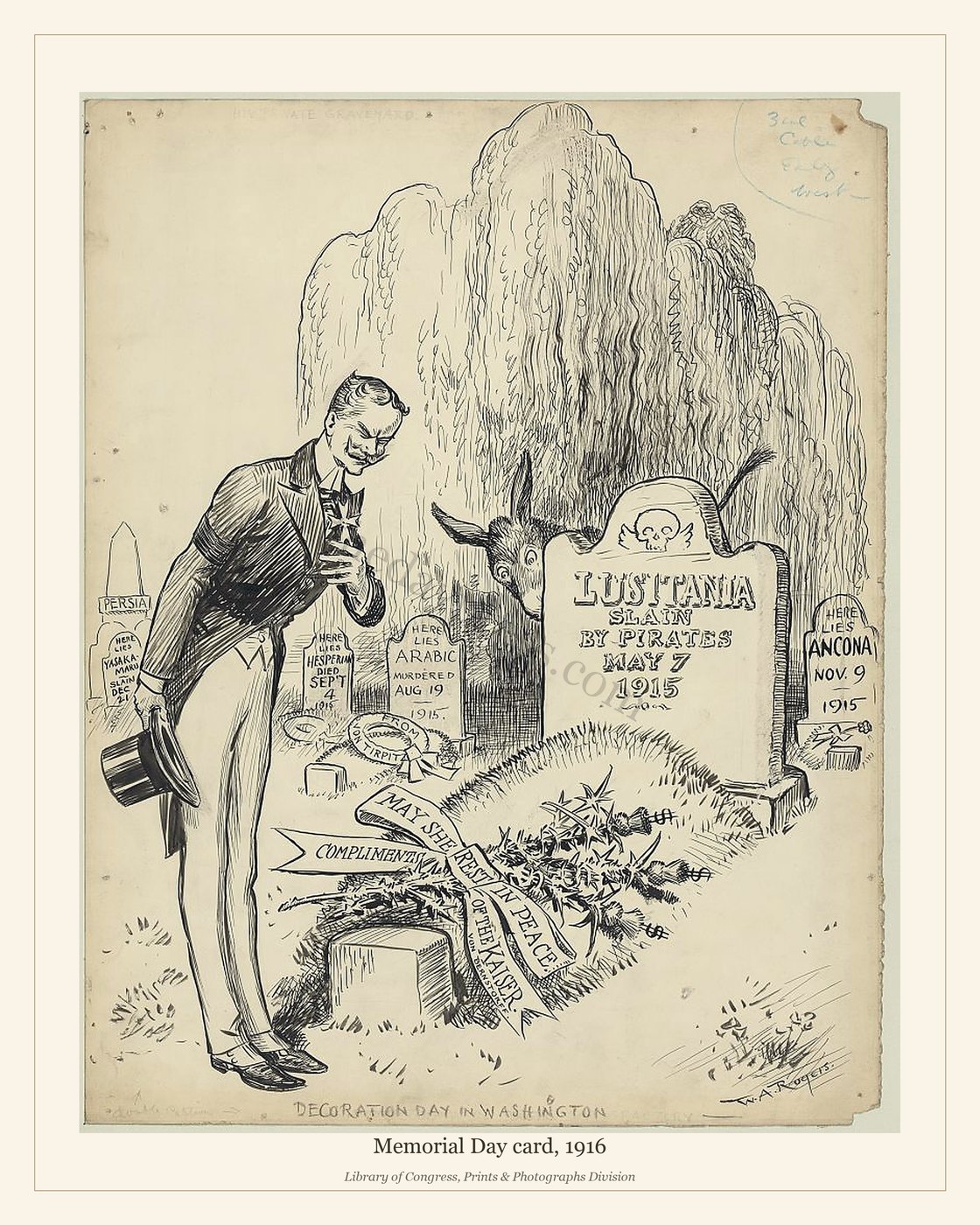 Memorial Day card, 1916 — watermarked preview