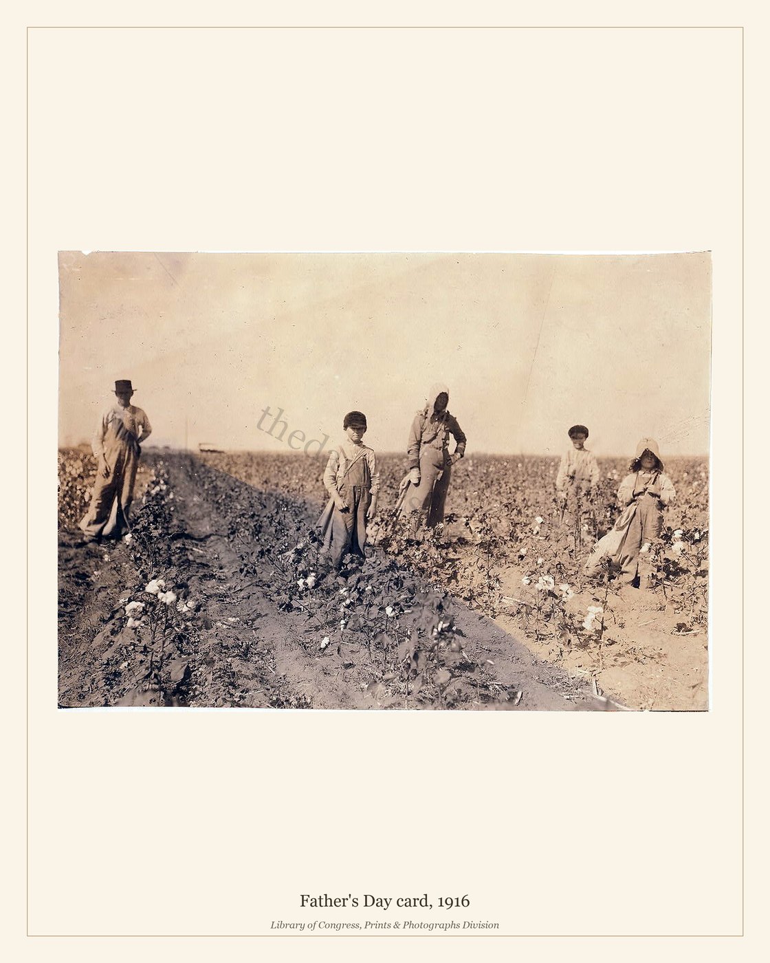 Father's Day card, 1916 — watermarked preview