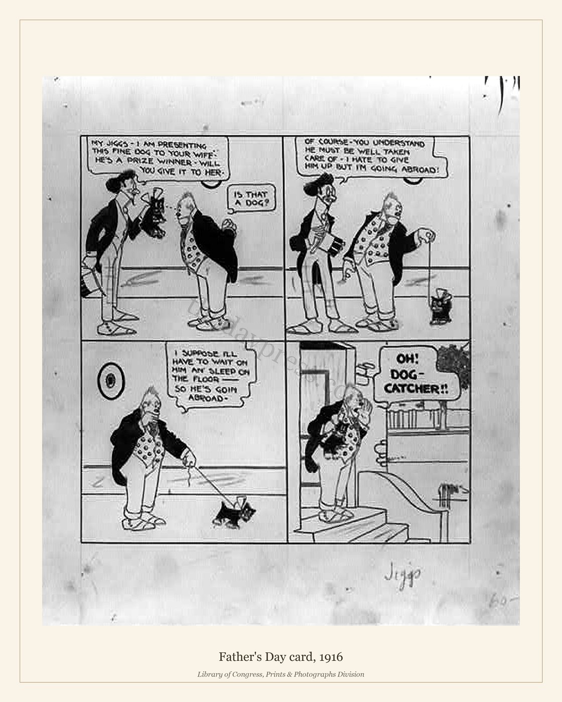 Father's Day card, 1916 — watermarked preview