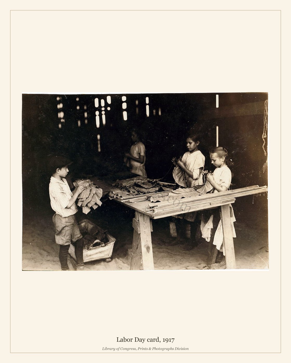Labor Day card, 1917 — watermarked preview