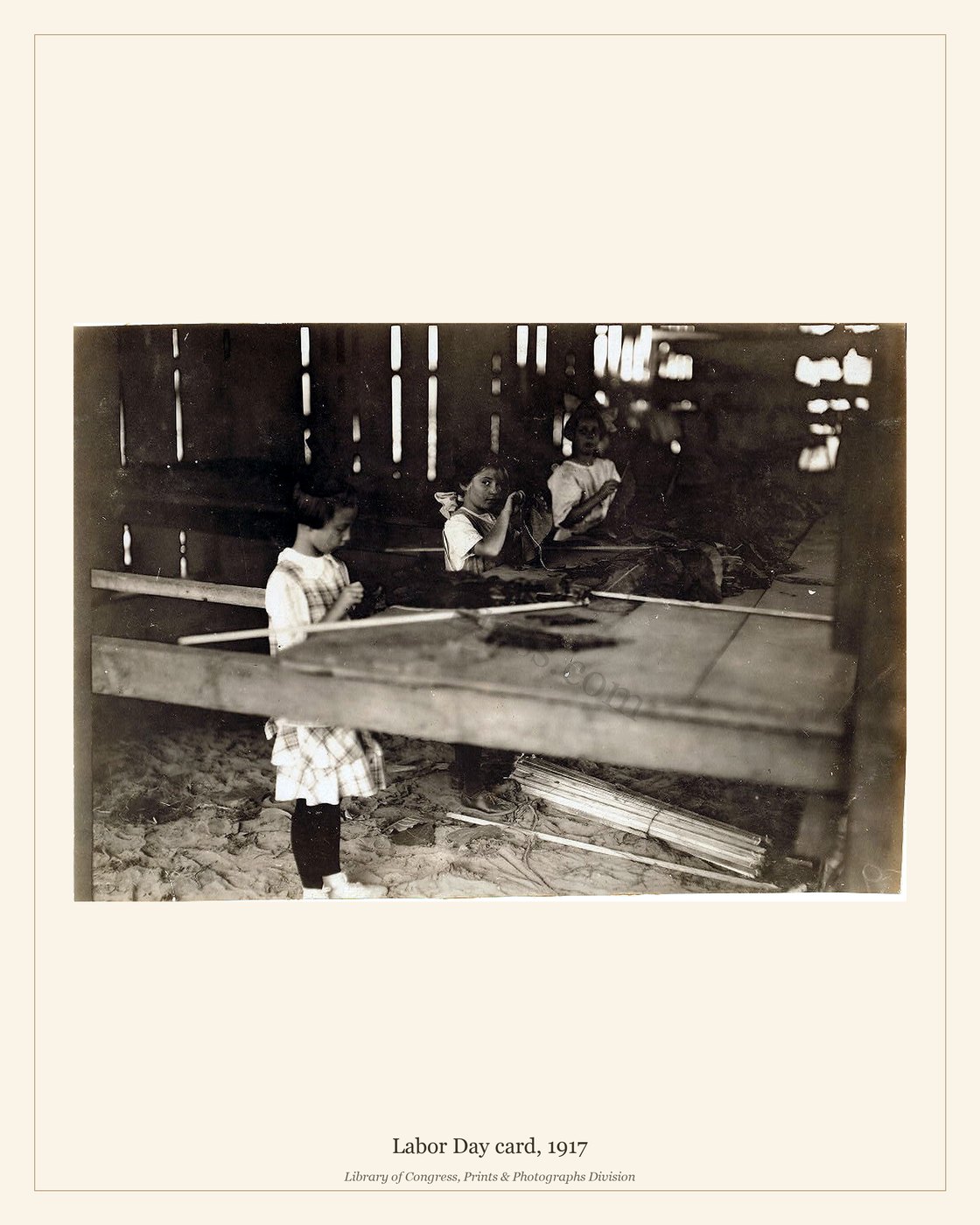 Labor Day card, 1917 — watermarked preview
