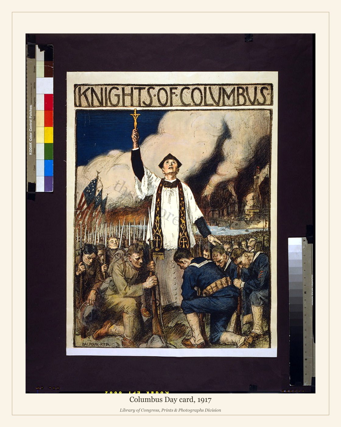Columbus Day card, 1917 — watermarked preview