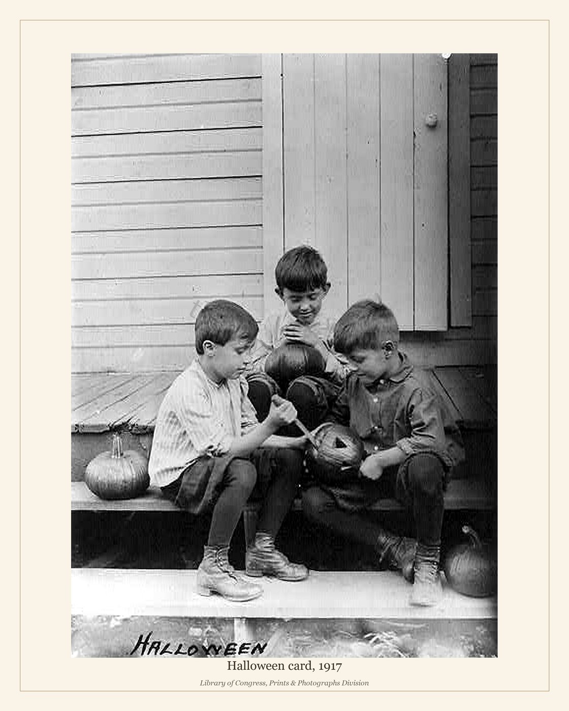Halloween card, 1917 — watermarked preview