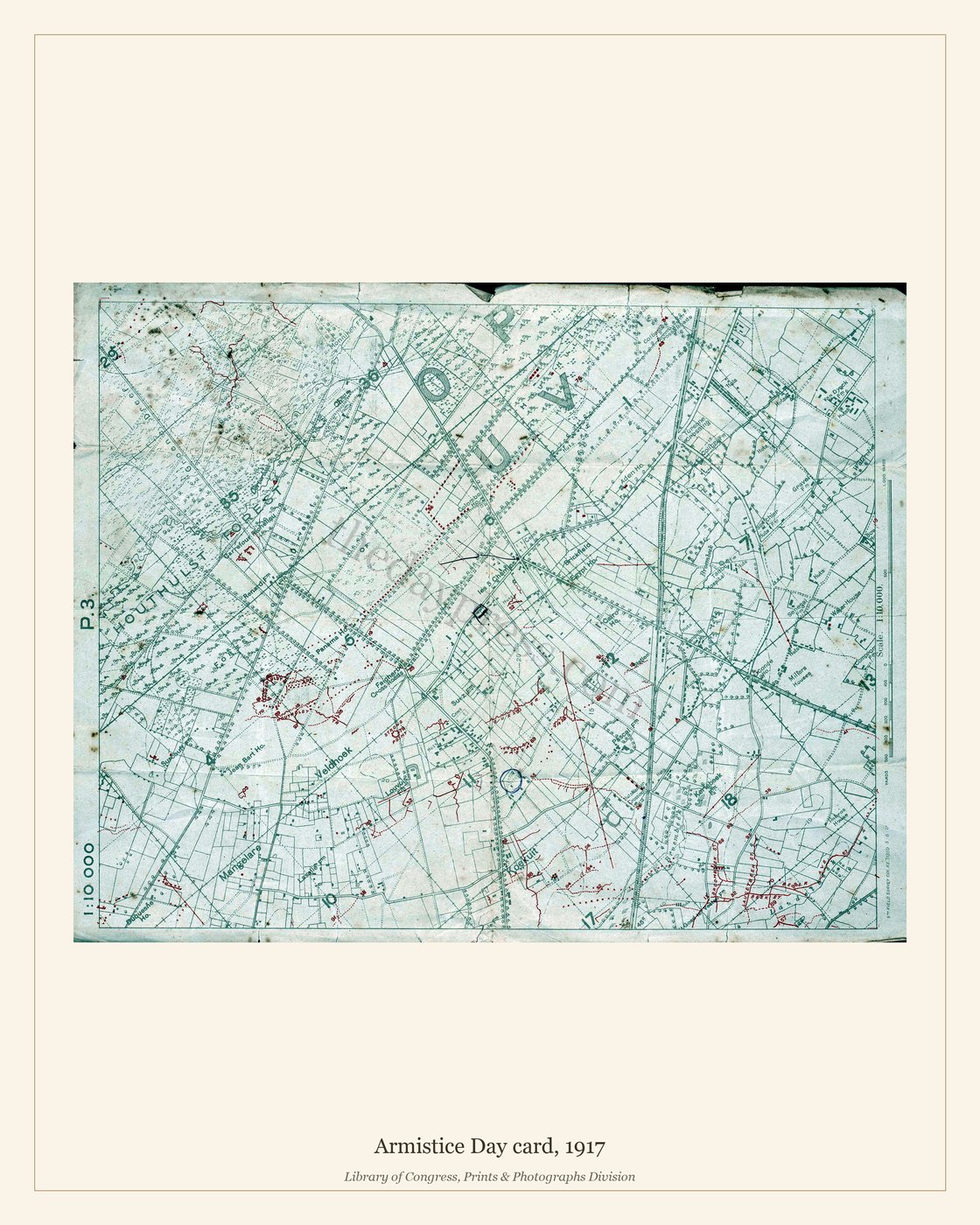 Armistice Day card, 1917 — watermarked preview