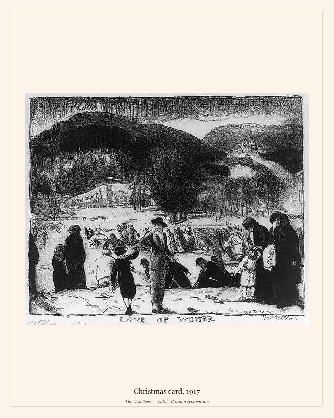 Christmas card, 1917