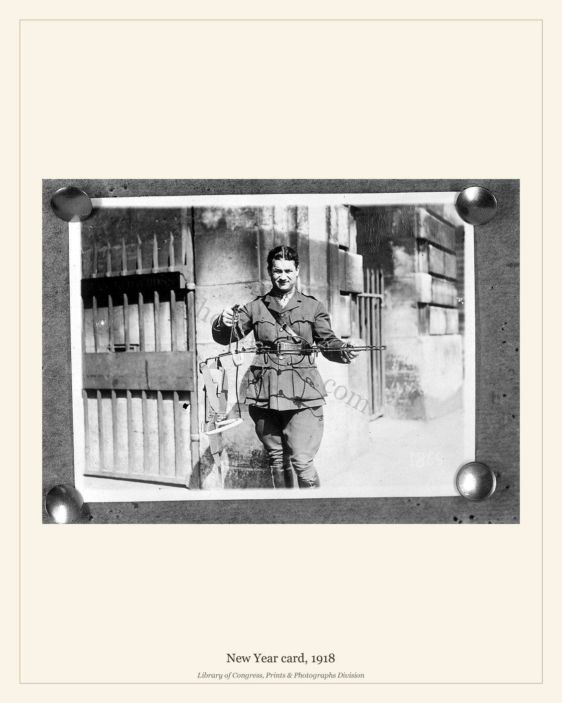 New Year card, 1918 — watermarked preview