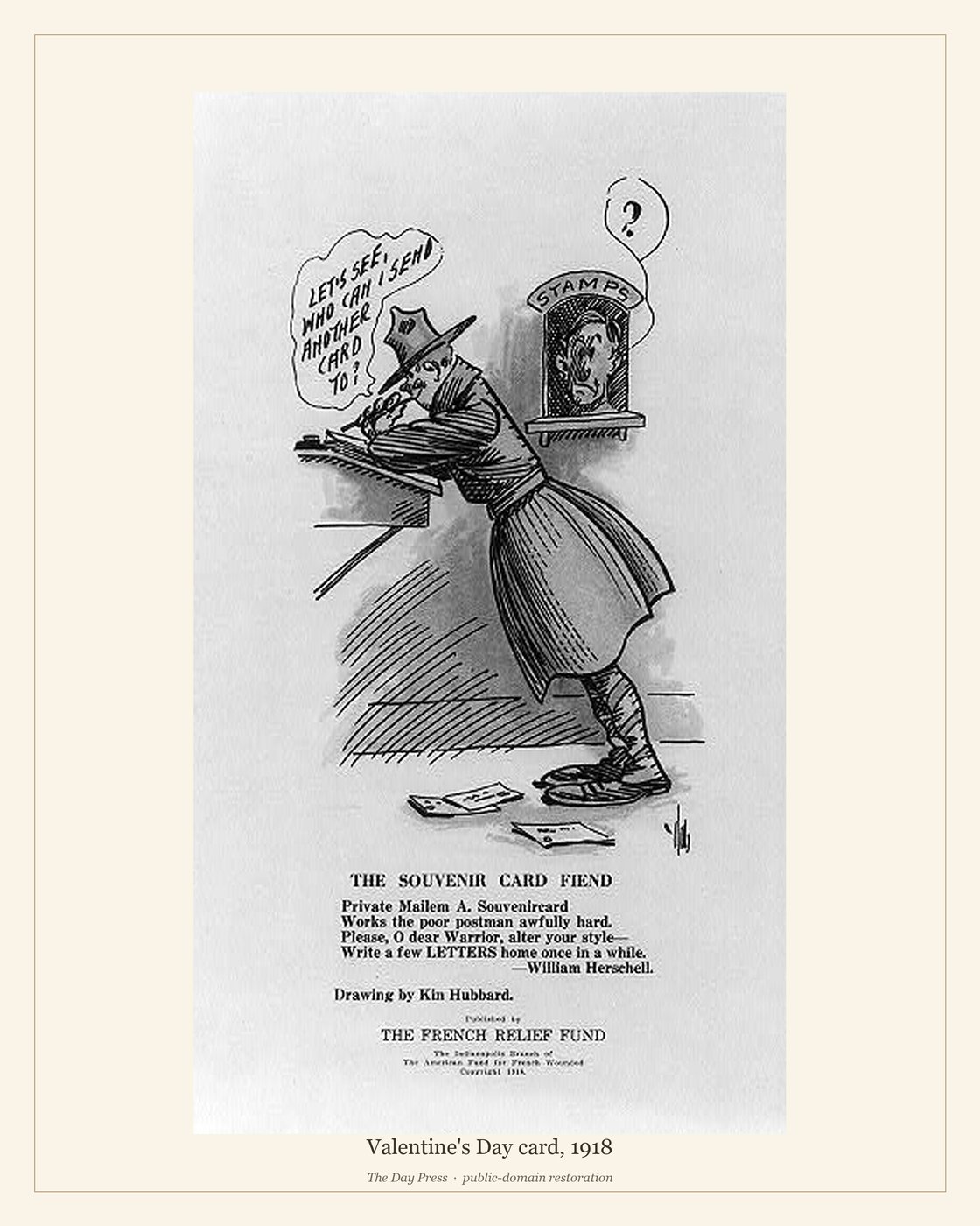 Valentine's Day card, 1918