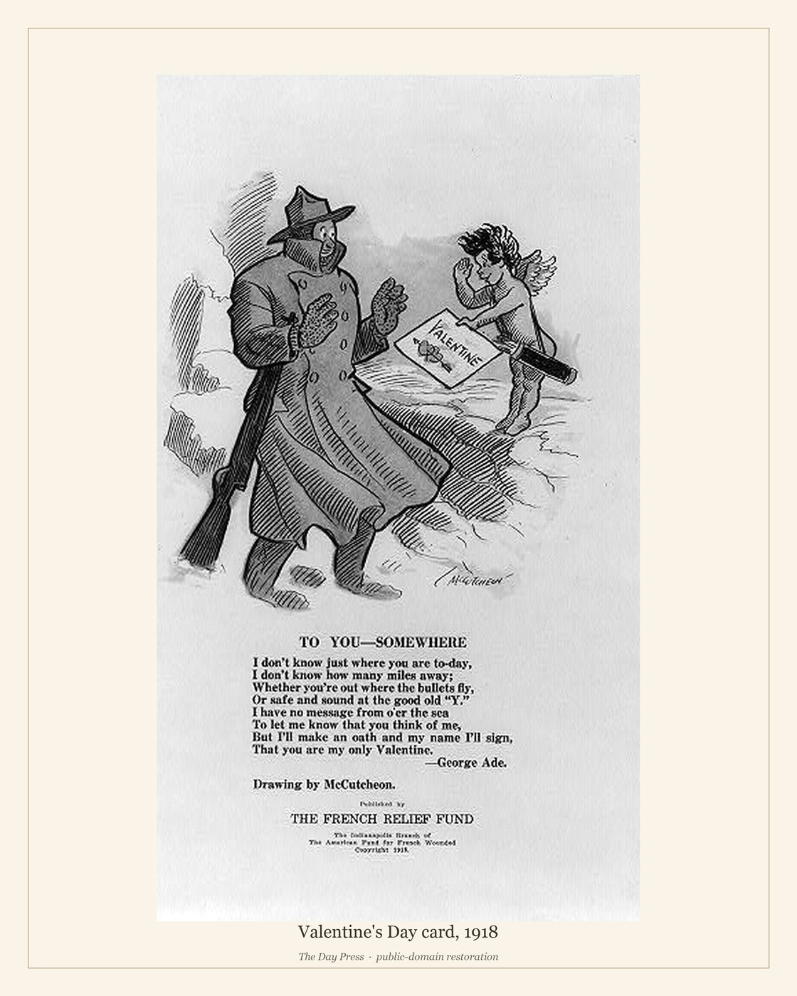 Valentine's Day card, 1918