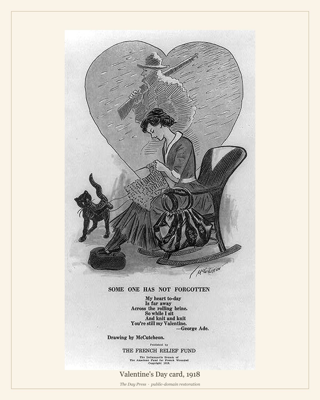 Valentine's Day card, 1918