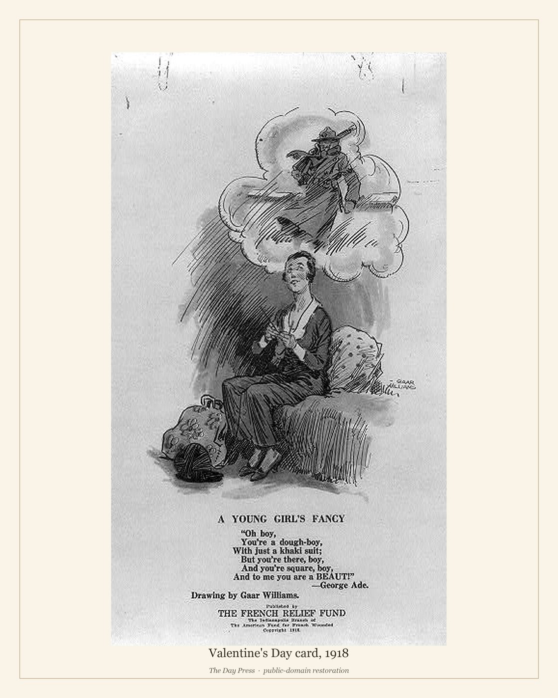 Valentine's Day card, 1918