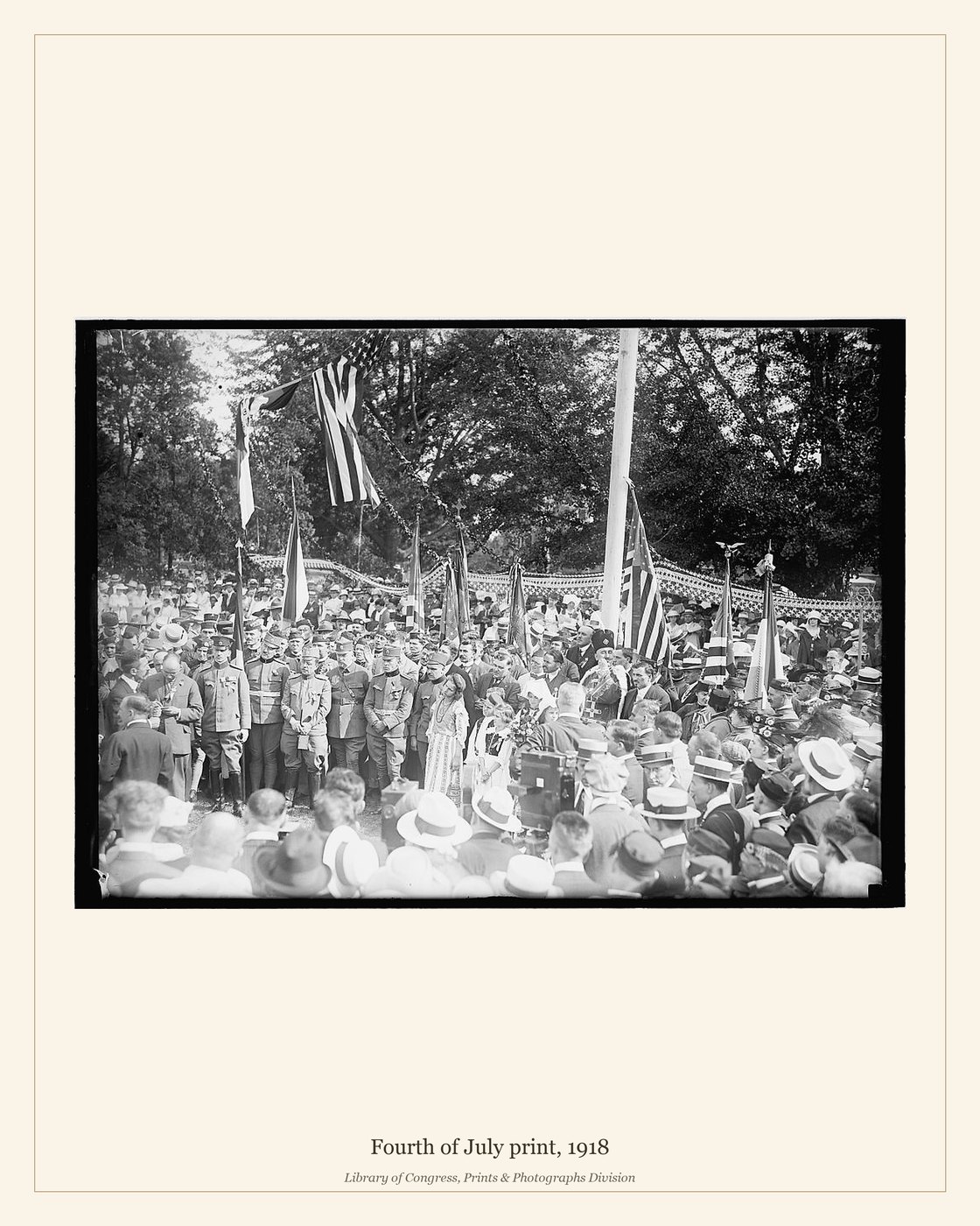 Fourth of July print, 1918 — watermarked preview