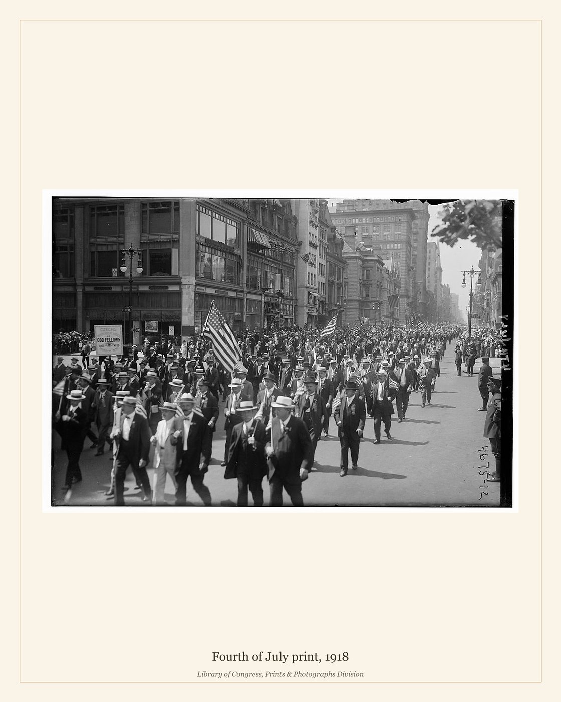 Fourth of July print, 1918 — watermarked preview