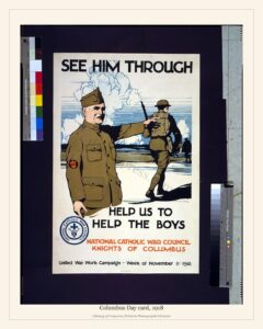 Columbus Day card, 1918