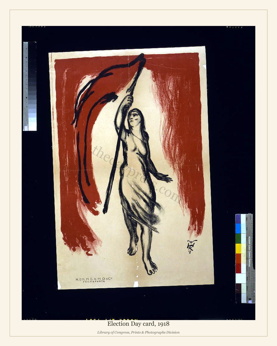 Election Day card, 1918 — watermarked preview