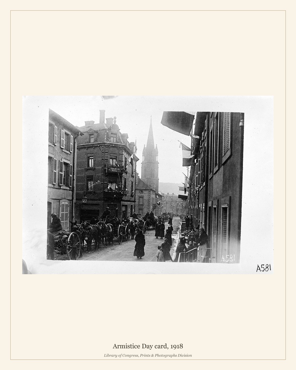 Armistice Day card, 1918 — watermarked preview