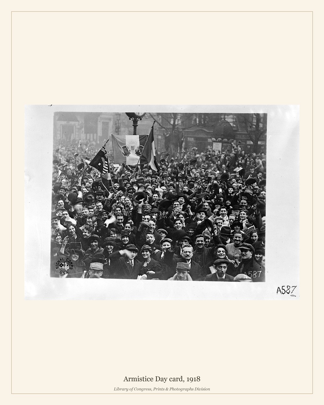 Armistice Day card, 1918 — watermarked preview