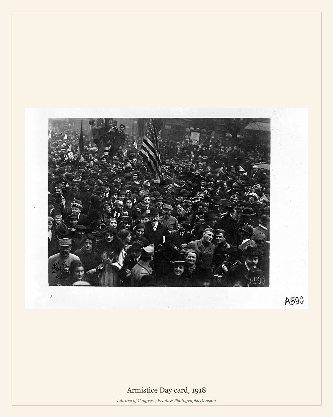 Armistice Day card, 1918 — watermarked preview