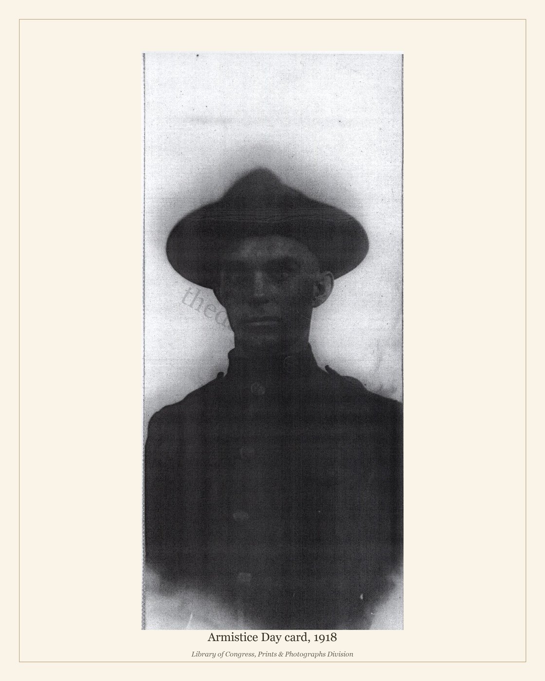 Armistice Day card, 1918 — watermarked preview