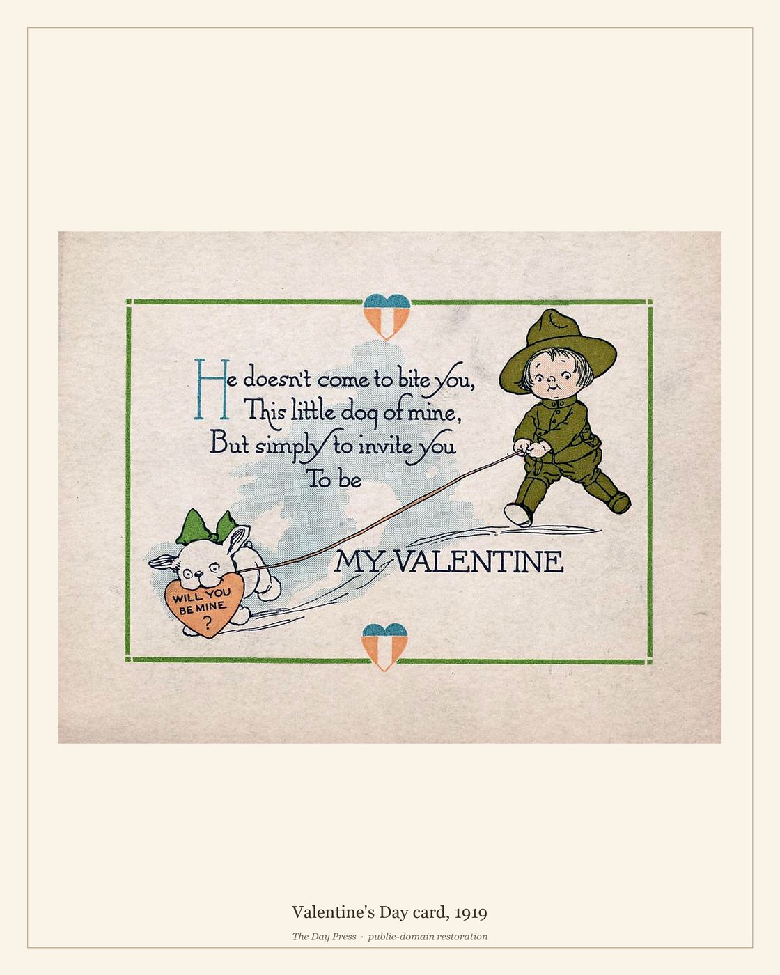 Valentine's Day card, 1919