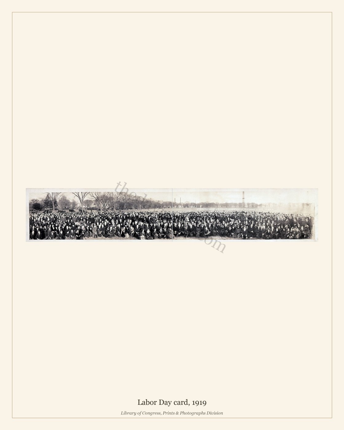 Labor Day card, 1919 — watermarked preview