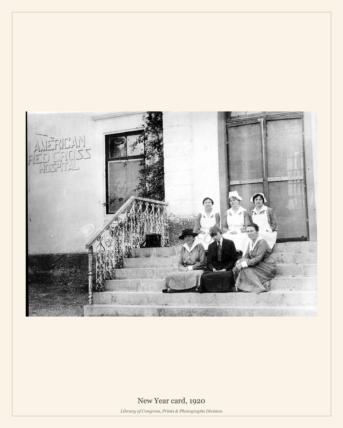 New Year card, 1920 — watermarked preview
