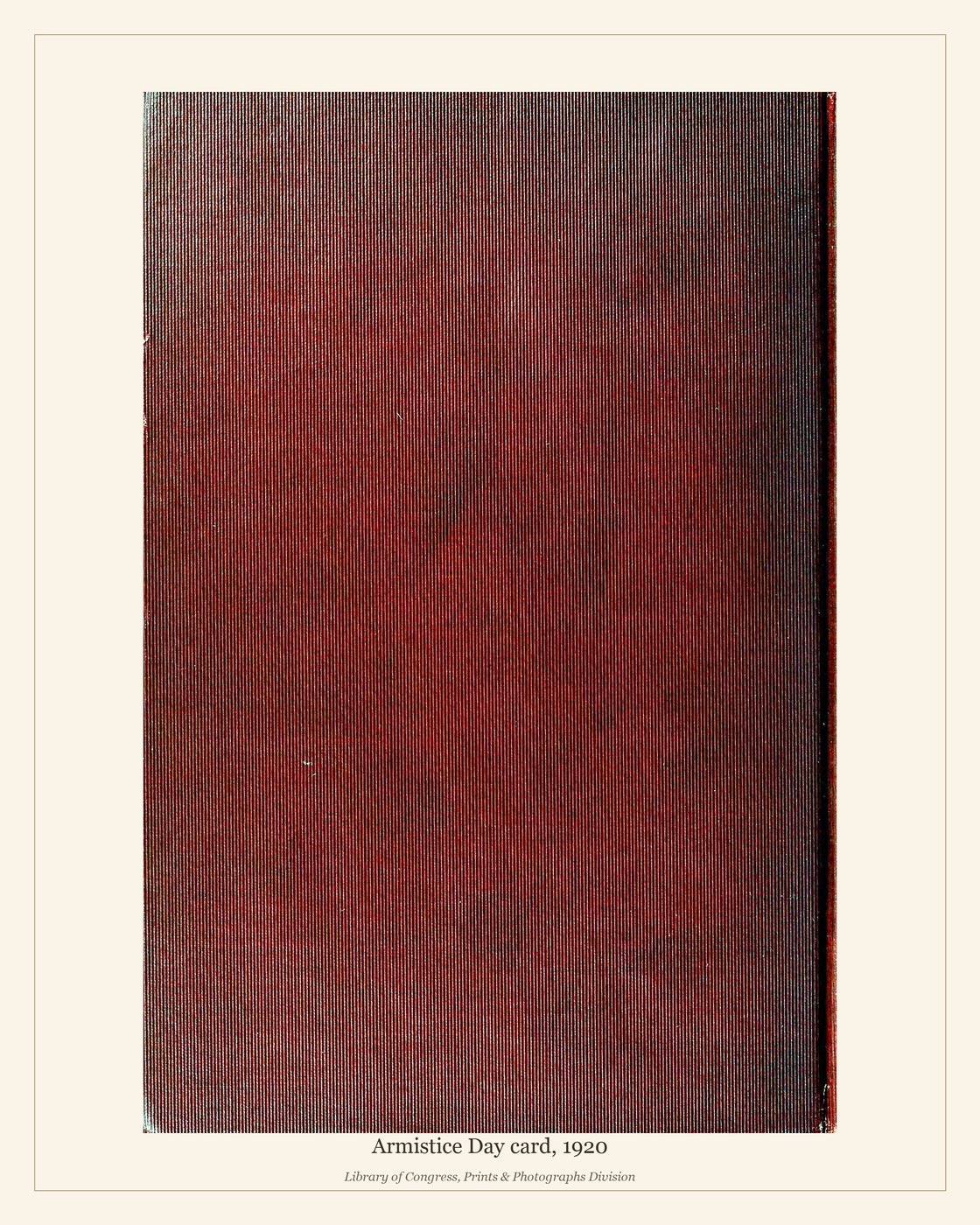 Armistice Day card, 1920 — watermarked preview