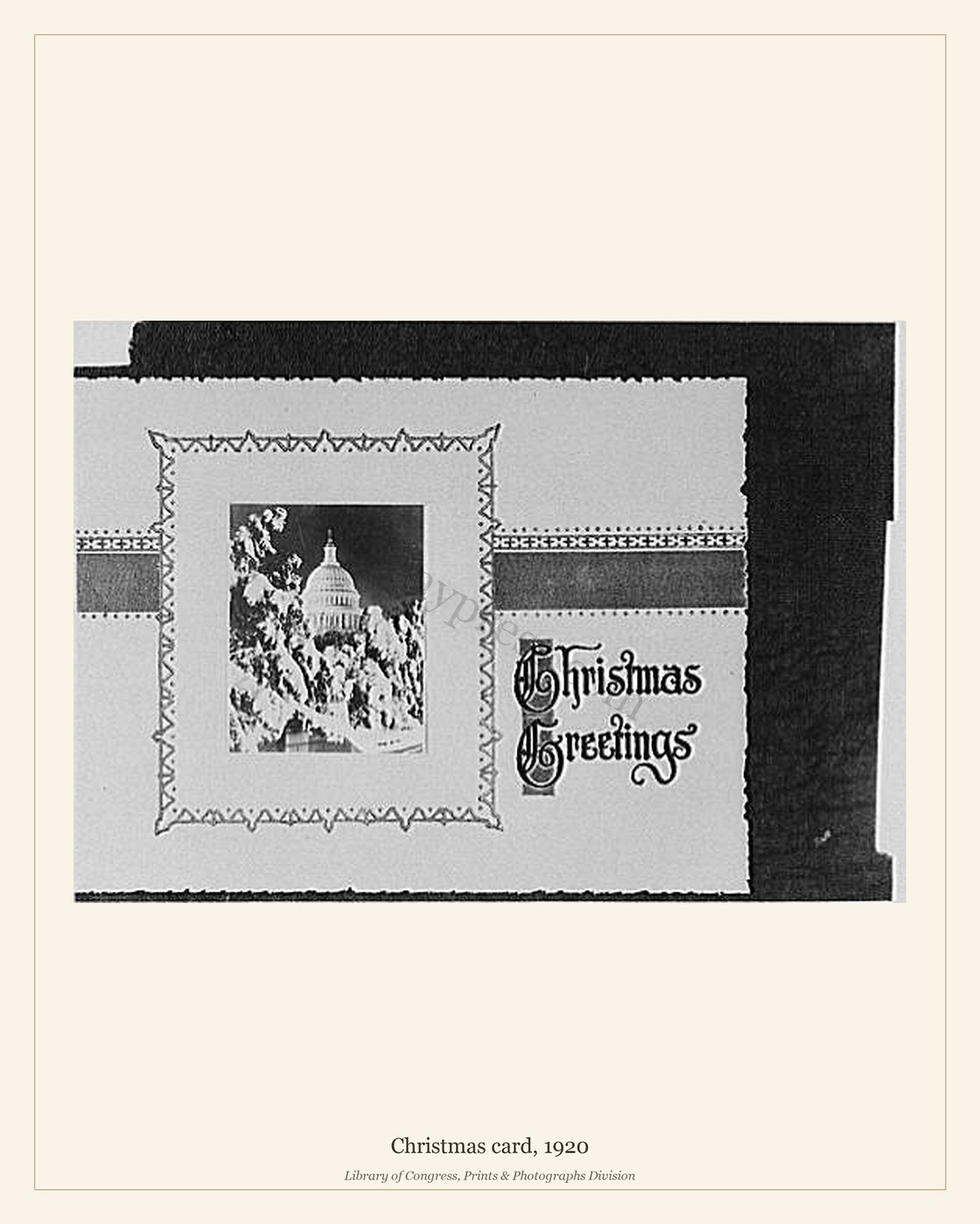 Christmas card, 1920 — watermarked preview