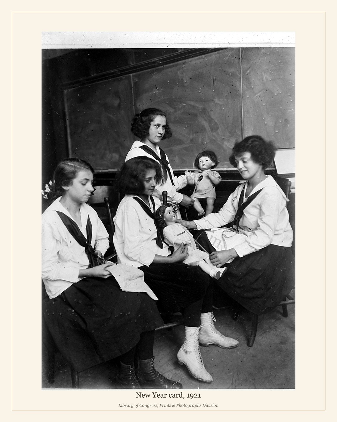 New Year card, 1921 — watermarked preview