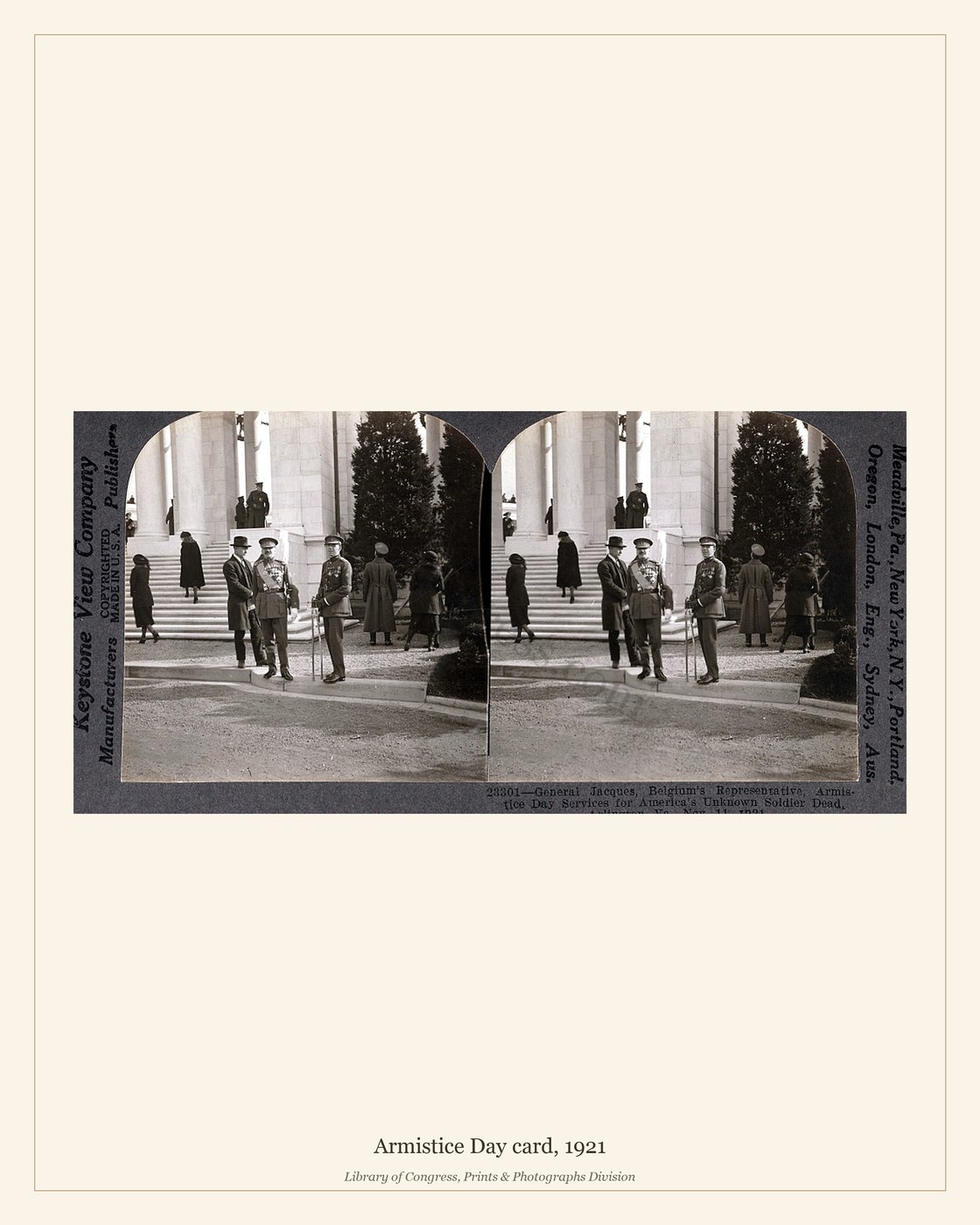 Armistice Day card, 1921 — watermarked preview