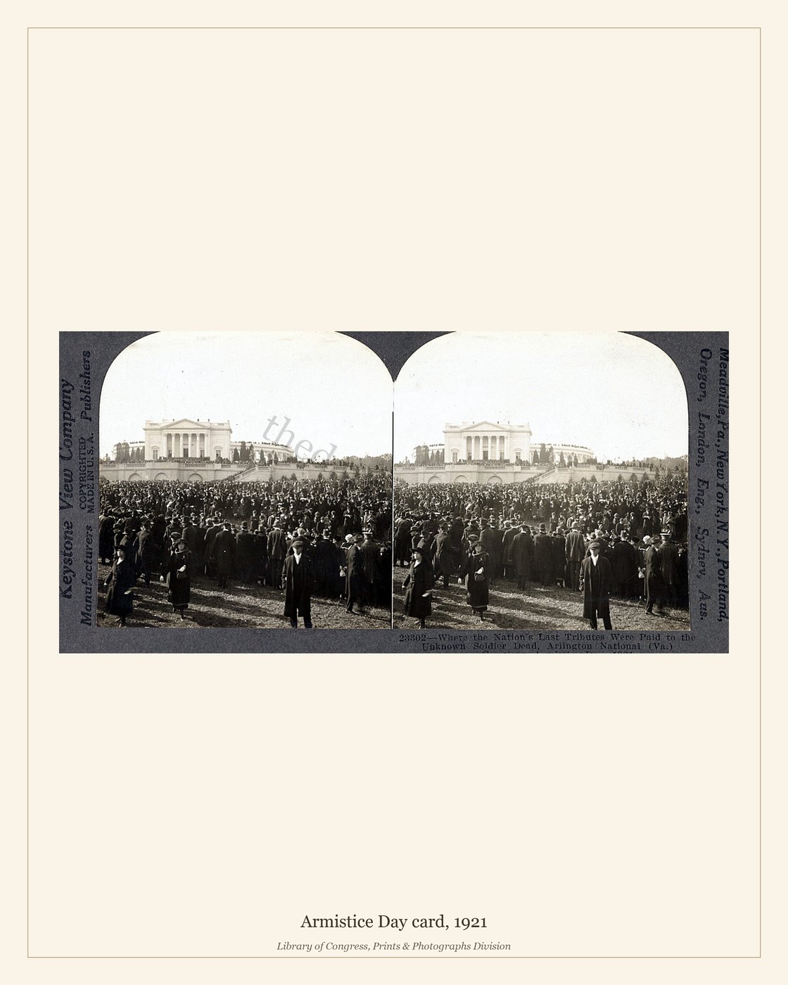 Armistice Day card, 1921 — watermarked preview