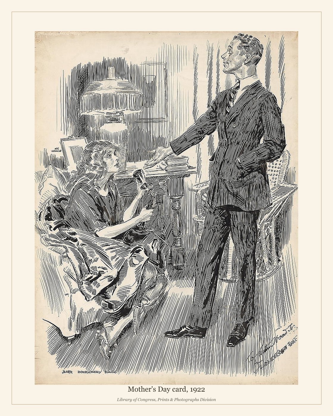 Mother's Day card, 1922 — watermarked preview