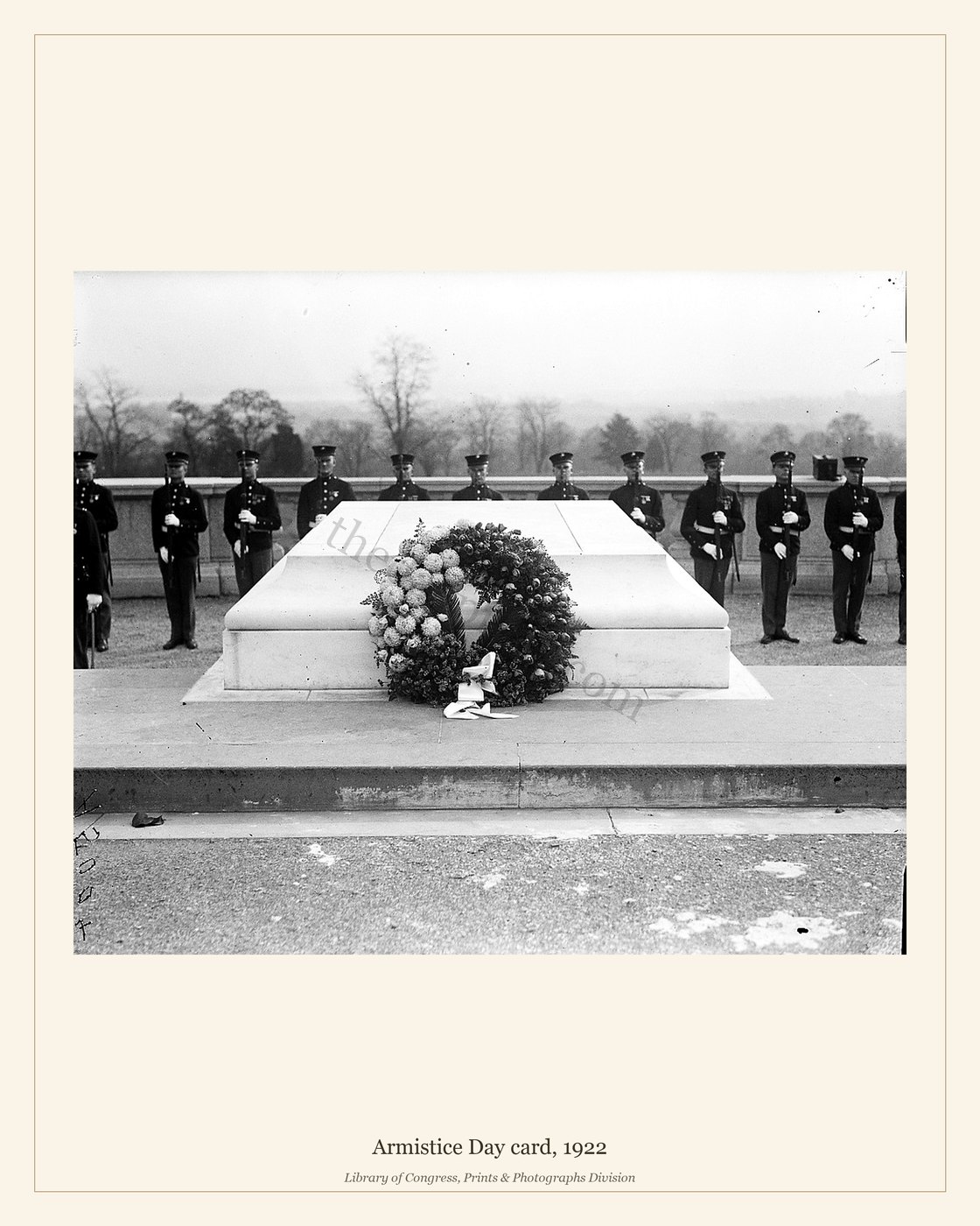 Armistice Day card, 1922 — watermarked preview
