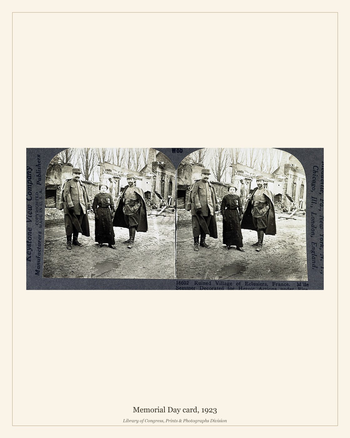 Memorial Day card, 1923 — watermarked preview