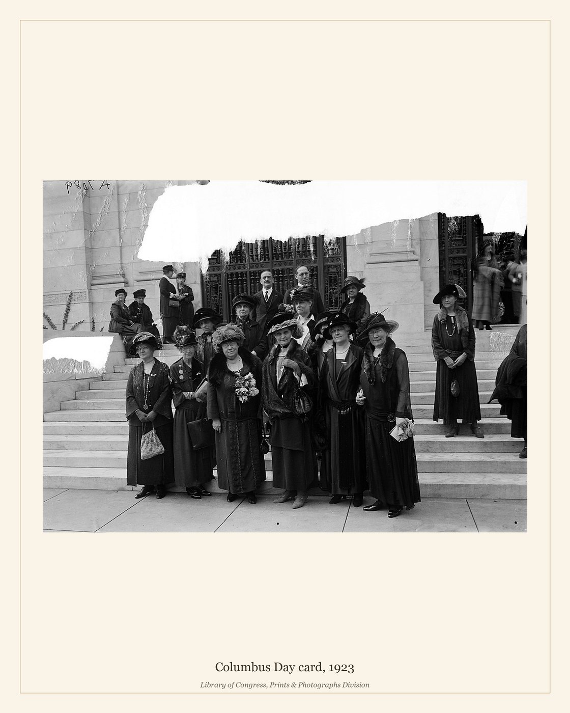 Columbus Day card, 1923 — watermarked preview